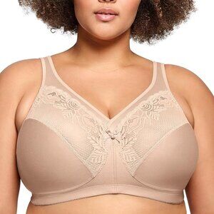 **Glamorise** Women's Full Figure Wirefree Minimizer Support Bra #1003